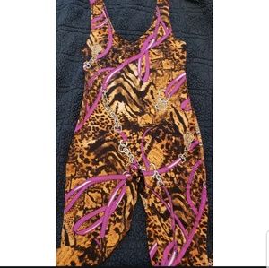 Full leopard print body suit